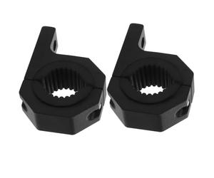 PHENOFICE 2 Pièces Support de Phare de Moto Noir en Caoutchouc et Plastique | Fixation Sécurisée sans Outil, pour Conduite Moto et Voiture, Maintien Stable des Éclairages et Barres