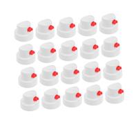 PHENOFICE 20 Pièces Buse pour Aérosol Capuchons De Buse De Pulvérisation De Graffitis Buses De Aérosol en Plastique De Aérosol Blancs PE Blanche