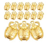 PHENOFICE 20 Pièces de Breloques Scarabée Vintage en Métal Or, Accessoires pour Fabriquer Soi-même des Colliers et Bracelets, Non Décolorables, Style Rétro pour Projets Créatifs