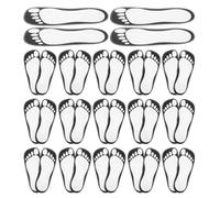PHENOFICE 25 Paires Autocollants de Bronzage Pieds, Coussinets Jetables Pieds, Blanc, Carton Noir et Blanc, Hygiéniques, Bronzage Uniforme, Salon et Voyage