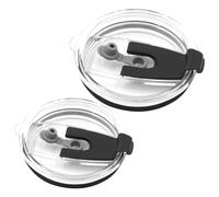 PHENOFICE 2Pièces Couvercle de Tasse Isolant Transparent Couvercle Anti-fuite Réutilisable pour Gobelet Mug et Bouteille Lot de Couvercles