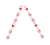 PHENOFICE 2pièces Panneaux Suspendus De Lettres De Saint-valentin Décorations Murales Papier Panneau De Porte Pour Fête Intérieure Et Extérieure