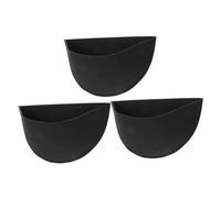 PHENOFICE 3pièces Doublures De Pots De Fleurs Feutre Réutilisables Demi-Rondes Tissu Absorbant Eau pour Plantes Suspendues Jardinières Et Intérieur Extérieur