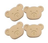 PHENOFICE 4 Ensembles Poignée de Traction Ours en Laiton pour Tiroirs | Forme D’ours, Bords Arrondis et Finition Lisse, pour Chambres de Garçons ou Filles