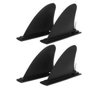 PHENOFICE 4 Pièces Aileron de Rechange pour Planche de Surf, Sup Fin Détachable, PVC Noir, Contrôle Directionnel, Résistant à L’Usure, pour Stand-up Paddle Boards et Surf, Sports Nautiques