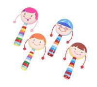 PHENOFICE 4 Pièces hochet toys toys éducatif pour bébé éducatif précoce pratique Bois