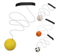 PHENOFICE 4 pièces Lot de Balles de Retour Au Poignet avec Corde Balle Élastique Interactive pour Exercice de Coordination Main-œil Sportif Portable pour Ados et Adultes