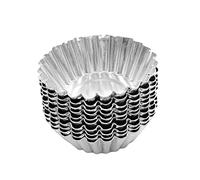 PHENOFICE 40 Pièces tasse de cuisson de petit gâteau moule muffins moule cupcake moules à biscuits papier d'aluminium de moules à moules à tartelettes caissettes en métal Silver