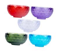 PHENOFICE 5 pièces Bol à Masque Facial Acrylique Cuvettes Transparentes pour Soins Visage Mélange de Masques Bol Pratique et Léger pour Salon Beauté Couleur Aléatoire Couleur Aléatoire