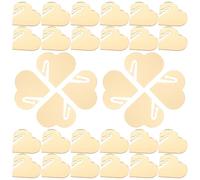PHENOFICE 50 Marqueurs pour Verres à Vin en Acrylique Doré, Légers et Portables, Forme Cœur Délicate, Réutilisables pour Fêtes et Dîners Restaurant ou Bar