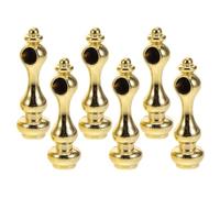PHENOFICE 6pcs Connecteurs Métalliques pour Meubles en Alliage de Zinc, Design Compact et Forme en Gourde, Capuchons de Poteau pour Chariots et Projets DIY