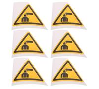 PHENOFICE 6pièces Autocollants de Sécurité Panneaux Avertissement Adhésifs pour Plafond Bas Signalisation Prudence Machine Outil Stickers Autocollants pour Ateliers et Entrepôts