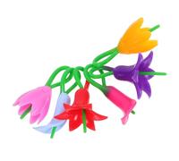 PHENOFICE 6pièces Silicone Flower Wine Glass Charms Set Floral Markers For Drink Identification At Wedding Cocktail Christmas Party Couleur Aléatoire
