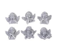 PHENOFICE Accessoires de Bricolage en Résine 60pcs Breloques Anges Décoratives pour Coques de Téléphone, Modèle Créatif Argenté pour Projets DIY Présents Plusieurs styles