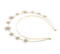 PHENOFICE Bandeau Cheveux Femme Double Couche en Métal Or Étoile à Six Branches, Accessoire Photo Compact pour Mariage et Street Snap Rétro