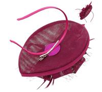 PHENOFICE Bandeau pour Cheveux Femme Plume et Fleur en Lin Imitation, Accessoire Élégant pour Anniversaire et Séance Photo, 1 Pièce