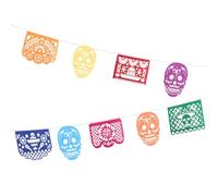 PHENOFICE Bannière Suspendue en Feutre pour Décoration du Jour des Morts Mexicain, Guirlande Festive en 1 Set pour Fonds Photo et Fêtes Traditionnelles