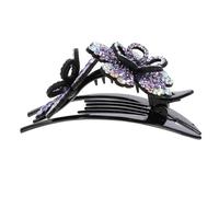 PHENOFICE Barrette pour Chignon Double Fleur en Résine Élégante Pince à Cheveux Forme de Bec de Canard Tenue Toute la Journée pour Femmes et Filles Usage Quotidien et Fêtes