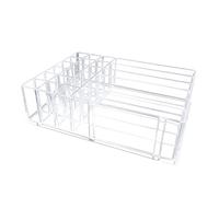 PHENOFICE Boîte De Rangement Transparente pour Cosmétiques Organiseur Affichage pour Lèvres Et Fards à Paupières Présentoir Robuste pour Maquillage sur Meuble Ou Comptoir
