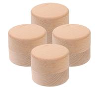 PHENOFICE Boîte en Bois Beige pour Dents de Lait et Bagues, 4 Pièces, Usage Polyvalent, pour Fêtes et Souvenirs