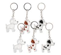 PHENOFICE Boîte Souvenir 6 pièces en Poils d'animaux : Porte-clés commémoratif en Forme de Chiot Mignon, Pendentif Capsule en Forme de Moustache de Chien, Organisateur de Rangement