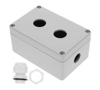 PHENOFICE Boîtier de Commande à Bouton-poussoir Boîtier Électrique Polyvalent en Aluminium Blanc Ip65 pour Électriques et Industriels