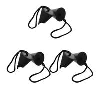 PHENOFICE Bouchon de Vidange pour Bateau en Silicone Noir, Lot de 6 | Cordon Intégré, Usage pour Dinghy et Bateau, Format Léger, Accessoire de Kayak