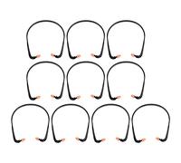 PHENOFICE Bouchons D'oreilles en Silicone Noirs Super Souples Cordon, 10pcs, Légers pour Protection Auditive Lors de Voyages en Train ou Avion