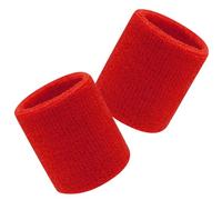 PHENOFICE Bracelets de Sport en Coton Élastique pour Fixation Confortable, Lot de 2 Pièces Rouge, Accessoires Musculation Stylés et Adaptés pour Entraînement Sportif
