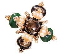 PHENOFICE Broche en Perles Baroque de Croix pour Manteau et Veste, Alliage Confortable et Facile à Utiliser, pour Fête D'anniversaire et Occasions Spéciales
