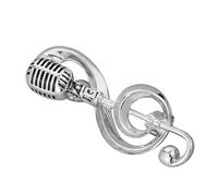PHENOFICE Broche Note de Musique Argenté en Alliage Élégante et Facile à Porter pour Concert ou Remise de Diplôme, Épinglette Unique pour Femmes