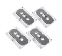 PHENOFICE Cassettes Audio Vierges Noires 30 Lot de 4 en Plastique Faciles à Utiliser et Présents Rétro Vintage pour Enregistrement