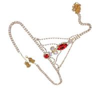 PHENOFICE Chaîne de Corps en Alliage Doré et Cristaux, Bijoux Corporels pour Femmes à Porter de Différentes Manières Lors de Fêtes et Événements Dansants