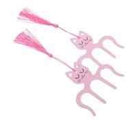 PHENOFICE Clip de Partitions en Acier Rose de Chat, Support de Pages pour Piano, Lot de 2 Pièces, Design Cartoon Unique pour Lecture Facile et Maintien Ouvert