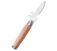 PHENOFICE Couteau à Huître Professionnel Acier Inoxydable avec Manche Bois Outil Portable Multifonction pour Ouvrir Huîtres et Coquillages Facilement