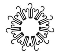PHENOFICE Crochets D'affichage pour Chaussures 20pcs en PP Noir, Design Polyvalent et Gain de Place, Porte-Chaussures Suspendu pour Maison et Supermarché