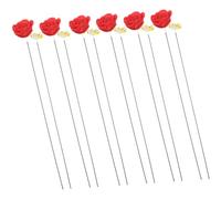 PHENOFICE Décoration de Piquets de Jardin 16Pcs Piquets de Fleurs Simulées Abeille Ornements Extérieurs pour Jardin Finitions en Plastique et pour Décorations de Cour