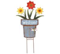 PHENOFICE Décoration Murale Extérieure Style Moderne et Élégant Forme Marguerite, Facile à Installer et Pratique pour Décorer Jardin, Balcon ou Terrasse