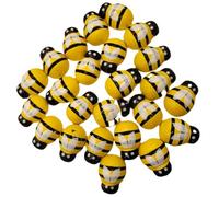 PHENOFICE Décorations D'abeilles en Bois 24 Pièces 2,5 Cm, Ornements Suspendus pour Bricolage Diy, Accessoires Festifs pour Décoration de Noël, Couronnes, Tables et Fêtes Thématiques