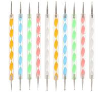 PHENOFICE Ensemble de 10 Outils à Double Extrémité pour Peinture à Points, Stylets en Acrylique et Métal pour Modelage Argile et Gaufrage, Confort Ergonomique pour Atelier Artistique