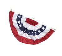 PHENOFICE Fan Américain Polyester Banderole Semicirculaire Décorative pour Patriotique Événements Usa