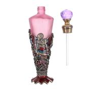 PHENOFICE Flacon de Parfum Décoratif Ancien, Conique, 25ml, Verre et Métal | Finition Pourpre, Forme Angel Girl, Rechargeable, Usage Maison et Fête