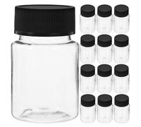 PHENOFICE Flacon D'échantillon et Bouchon Vissé 50ml à Large Ouverture | Transparent, Transfert de Liquides et Huiles, Lot Pratique de 24, Usage Labo ou Voyage