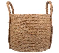 PHENOFICE Jardinière à Plantes en Herbe Tressée la Main, Panier Décoratif Élégant Anse, Gain de Place pour Intérieur, Design Gracieux et Atmosphère Raffinée