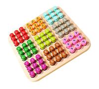 PHENOFICE Jeu Sudoku en Bois Multi Couleur 22X22X0 8 Pouces Casse-TêTe Educatif Enfants Adultes avec Guide Solution Portable