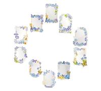 PHENOFICE Jolis Autocollants De Scrapbooking Bleu Ciel 10 Feuilles Autocollants Photo De Fleurs D'Animaux De Compagnie Autocollants De Cadre Décoratif