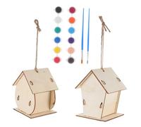 PHENOFICE Kit De 2 Nichoirs À Construire Peindre pour Garçon Et Filles Loisirs Créatifs en Bois Nichoirs À Oiseaux