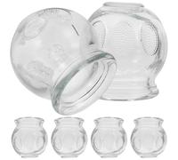 PHENOFICE Kit de 6 Ventouses en Verre Épais pour Thérapie Cupping, Forte Adsorption et Effet Pénétrant, Adapté pour Visage et Plantes des Pieds