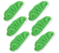 PHENOFICE Lingettes de Rechange Lavables et Réutilisables Taille 25,5 X 11,5 Cm Lot de 6 pour Balai à Franges en Compatibles Sols Secs et Humides, pour Parquet, Carrelage