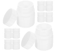 PHENOFICE Lot de 12 Bouteilles Rechargeables en Hdpe 30ml Blanches, Étanches et Faciles à Transporter, Stockage de Remède Poudres